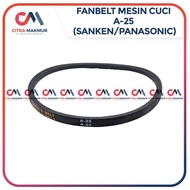 MESIN GZ12... Vanbelt A25 Washing Machine 1 2 Tub Fan Belt Panbel Fanbelt A 25 A620 A 620 A620E