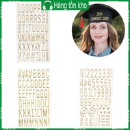 WIN 3D Metallic Letter Number Sticker Gold Glittered PVC Sticker Large Letter Sticker for Journal No