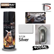 [100% ORIGINAL] SAMURAI STANDARD COLOUR SPRAY PAINT - SILVER 3/124 (400ML)