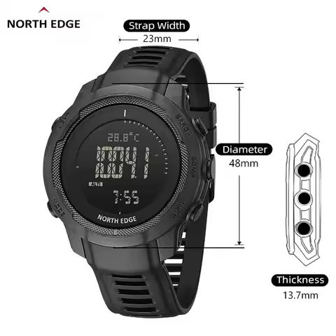 NORTH EDGE Vertico Watch For Men Outdoor Sports Carbon Fiber Multifunctional Altitude COMPASS Waterp