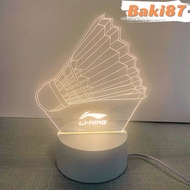 Decorative badminton lamp, tabletop, meaningful gift