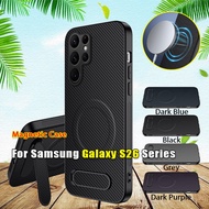 Bracket Casing For Samsung Galaxy S26 S25 S24 S23 Ultra Plus FE GalaxyS26 S 26 25 5G Carbon Fiber Pa