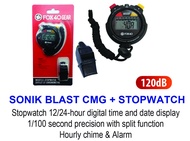 FOX 40 ELECTRONIC RECHARGABLE BATTERY SONIK BLAST + BALL PUMP CMG + STOPWATCH WHISTLES [READY STOCK]