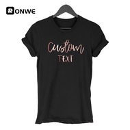 Women Customize T-shirt Personalize Girl Custom Text T-shirt Women DIY T-Shirt Wholesale, Print Your Photo Brand Logo HQKB