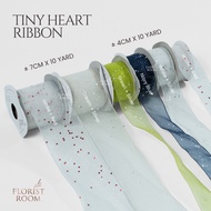 Tiny Heart Ribbon ±4 cm x 10 yards - ±7 cm x 10 yards - Love Ribbon - Heart