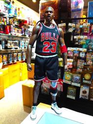 【神經玩具】二手展示 ENTERBAY RM-1055 NBA Michael Jordan 公牛客場黑球衣23號 喬丹