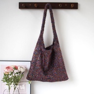 Thời Trang Ins Boossing Bling Bling 1 Vai Sát Nách Túi Nữ Dệt Tay Vải Đan Tiếp Xúc Đóng Hàng Ngày Ph