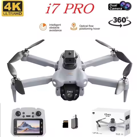 i7 PRO Drone 4K HD Double Camera Professional Obstacle Avoidance Optical Flow Positioning LCD UAV Re