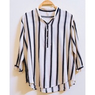 Korean women's plaid shirt - 2 sleeves (Size XL)