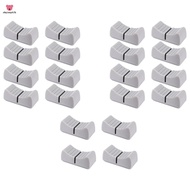 20Pcs 24mmx11mmx10mm Console Mixer Slider Fader Knobs Replacement for Potentiometer Gray Knob Black 