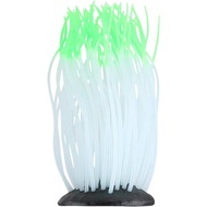 AYNEFY Simulation Artificial Silicone Sea Anemone Decor,Aquarium Luminous Coral Ornament Fluorescent