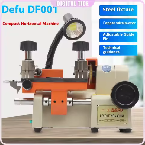 Commercial Key Cutter DF001 220V Port le Horizontal Key Duplicate Machine Double Sided Fixture DF-00