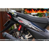 Tem Wave A 110 mẫu khoi trắng xám dán xe Đen siêu hot 2025