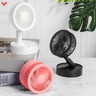 Portable USB Rechargeable Fan Office Household Foldable Telescopic Cooling Fan Low Noise 3-speed Adj