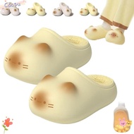 CACTUS-Inspired Cat Slippers - Waterproof Bottom, Warm Fluffy Mules for Outdoor & Indoor Use