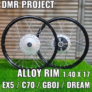 ALLOY RIM C70/GBOJ/EX5/HIGH POWER/DREAM 1.40X17 (COMPLATE SET) (BEARING+BUSH+PASANG) RIM ALLOY