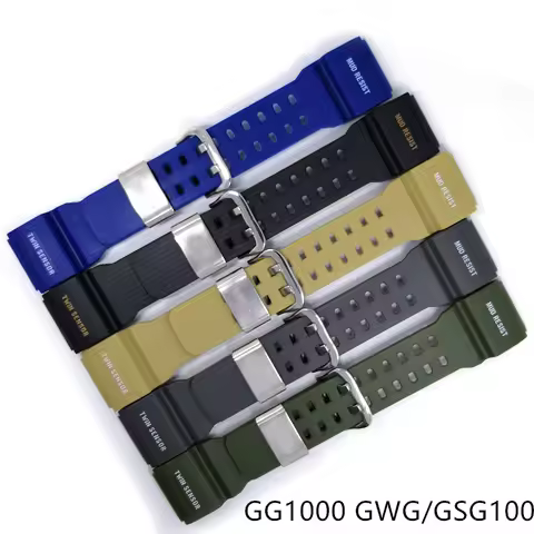 PU Watch Band Strap For Casio G-SHOCK GWG-100/GSG-100 GG-1000 Sport Watchband Men Waterproof Bracele