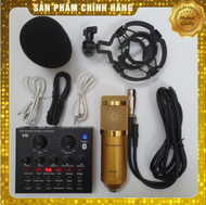 Mic thu âm livestream hát karaoke micro woaichang bm900 card v8