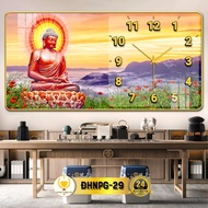 Đồng Hồ Tráng Gương Phật Giáo Làm Quà Tặng Đồng Đạo Decor Treo Tường Trang Trí Nhà Cửa CĐHNPG-02