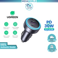 UGREEN 30W 3 Port Car Charger QC 22.5W PD 3.0 Fast Charging Type C Car Phone Charger iPhone 17 Pro M