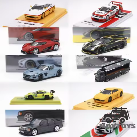 Tarmac Works 1:64 Hilux F355 Challenge Regera Huayra R Fuso Super Great LB-TRUCKS Black 348 EVO Diec