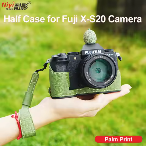 Genuine Leather Camera Base Case for Fujifilm X-S20 XS20 PU Leather Camera Base for Fuji XS20 X-S20 
