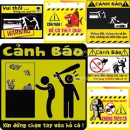 Funny aquarium warning Decal - Guppy Blue