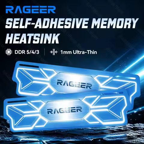 RAGEER RAM Memory Cooler Armor Computer Self-Adhesive Memory Heatsink PC RAM for DDR2/DDR3/DDR4/DDR5