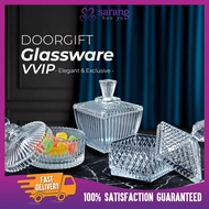 Doorgift Glass Bekas Kaca Doorgift VIP Doorgift Kaca Exclusive Balang Kaca Bekas Gula Gula Murah