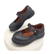 GIBSON KIDS - ELISA GENUINE BLACK LEATHER SCHOOL SHOES