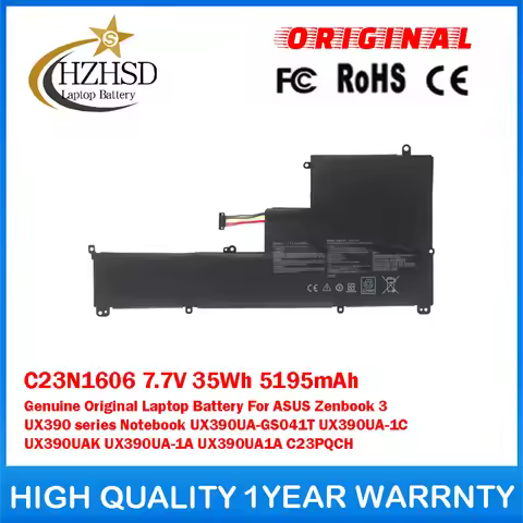 C23N1606 7.7V 35Wh 5195mAh Genuine Original Laptop Battery For ASUS Zenbook3 UX390 UX390UA-GS041T UX
