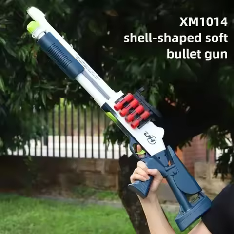 XM1014 Shotgun Spray Toys Soft Bullet Gun Shell Throwing Spray Gun Model Outdoor Game for Children C