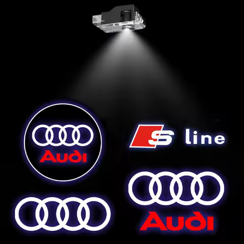 1/2Pcs Car Door Lights Logo Projector Car Door Welcome Logo Projector Lights For Audi A4 A1 A3 A6 A5