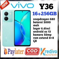 Hp Vivo Y36 5G NFC Ram 16+256 GB (imei terdaftar) garansi resmi 1 tahun