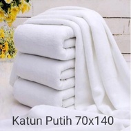 Xinju Yuan White Hotel Bath Towel Imported Cotton Material Size 140 x 70cm