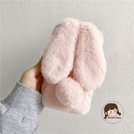 Fall Winter Furry Bunny Phone Case For OPPO Find X8 X8S X7 X6 X5 X3 X2 R17 R15 R15X R11 R11S R9 R9s 