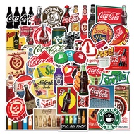 โคก Coca-Cola coke โคก USA sticker สติกเกอร์กันน้ำรูปแบบที่แตกต่างกัน สเก็ตบอร์ด 50 ชิ้น