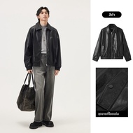 gxg.jeans | แจ็คเก็ตคอหลวมแฟชั่นลำลองหนัง PU