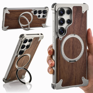 【AA NEW】 Oatsbasf Phone Case for Samsung Galaxy S25 S24 Ultra with 360° Rotation Kickstand Wireless