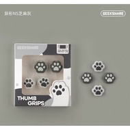 Bộ 4 núm bọc analog viền chân mèo cao cấp hãng Geekshare cho tay cầm Joy-Con - Nintendo Switch và Ni