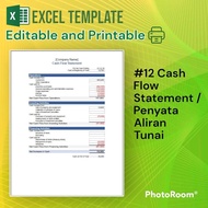 [#12] Cash Flow Statement Excel Template / Contoh Template Excel Aliran Tunai (Financial Reporting /