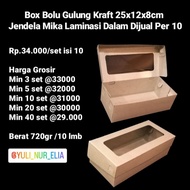 Bestseller Kraft Roll Cake Box 25X12X8Cm Laminated Mica Window In For Sale/10