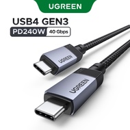 UGREEN PD 240W USB-C to USB-C Data Charger 1M 10/40Gbps Data Transfer USB4 Gen3 USB3.1 Gen2 4K @ 30H