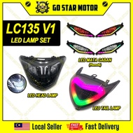 YAMAHA LC135 135LC V1 LED Lamp Set Headlamp Head Lamp Tail Lamp Lampu LED Depan Belakang Mata Gaban 