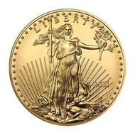 In Stock 27*2.5Mm US Walking Liberty Gold Coin 1/2Oz Gold Plated Eagle Commemorative Coins