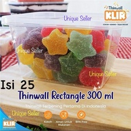 [Isi25] Thinwall Rectangle 300 ML KLIR Thinwall Thinwal Rectangular 300ml KLIR/ Rice Lunch Box Desse