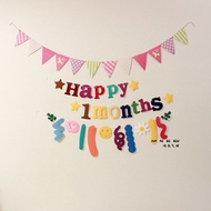 Ins Baby Full Month 4 Months 60 Days Half Year Old Decoration 1months 120 Days Decoration Letters Ga