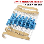 20PCS 3W Metal Film Resistor 1% 1R 4.7R 10R 22R 33R 47R 1K 4.7K 10K 100K 1 4.7 10 22 33 47 4K7  22R 