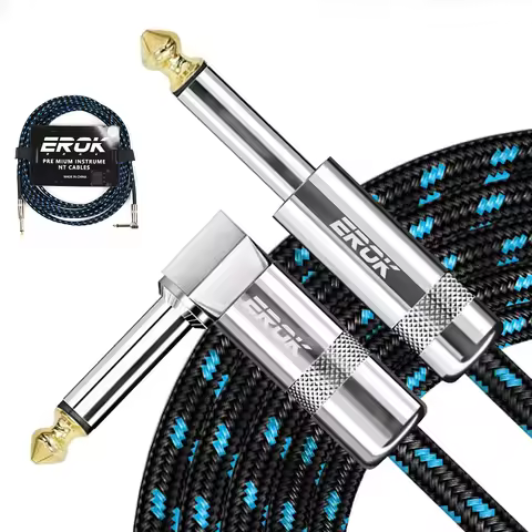 EROK 1.5M/3M/6M/10M Premium Guitar Cable 1/4 Inch Instrument Cable-Super Durable Guitar Chord- AMP C