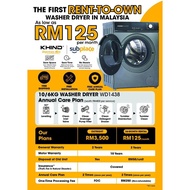 Washer Dryer Inverter Khind | Mesin Basuh Kering Pengering | Front Load | 2 in 1 | 2 dalam 1 | 10kg 